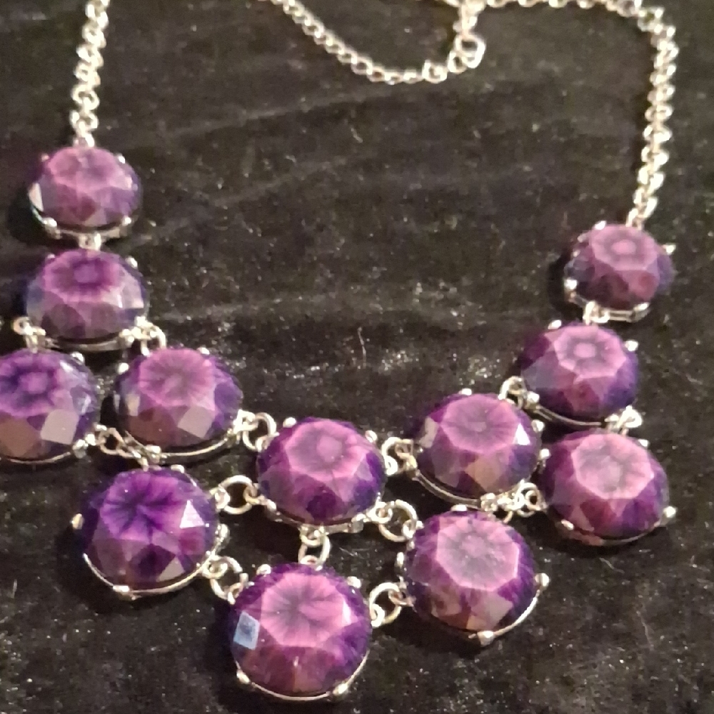 Vera Wang Purple Gemstone Necklace